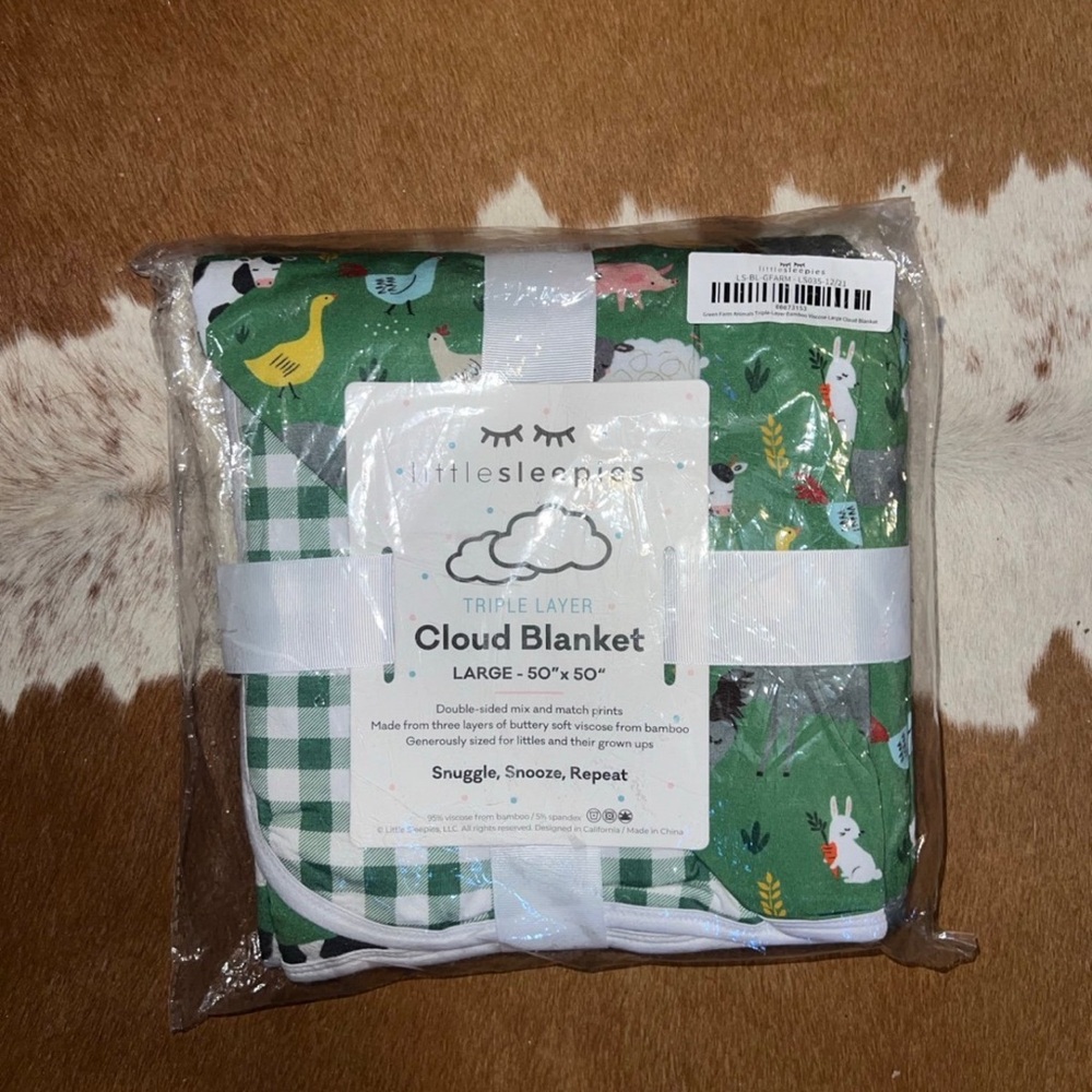 Little Sleepies Farm Cloud Blanket
